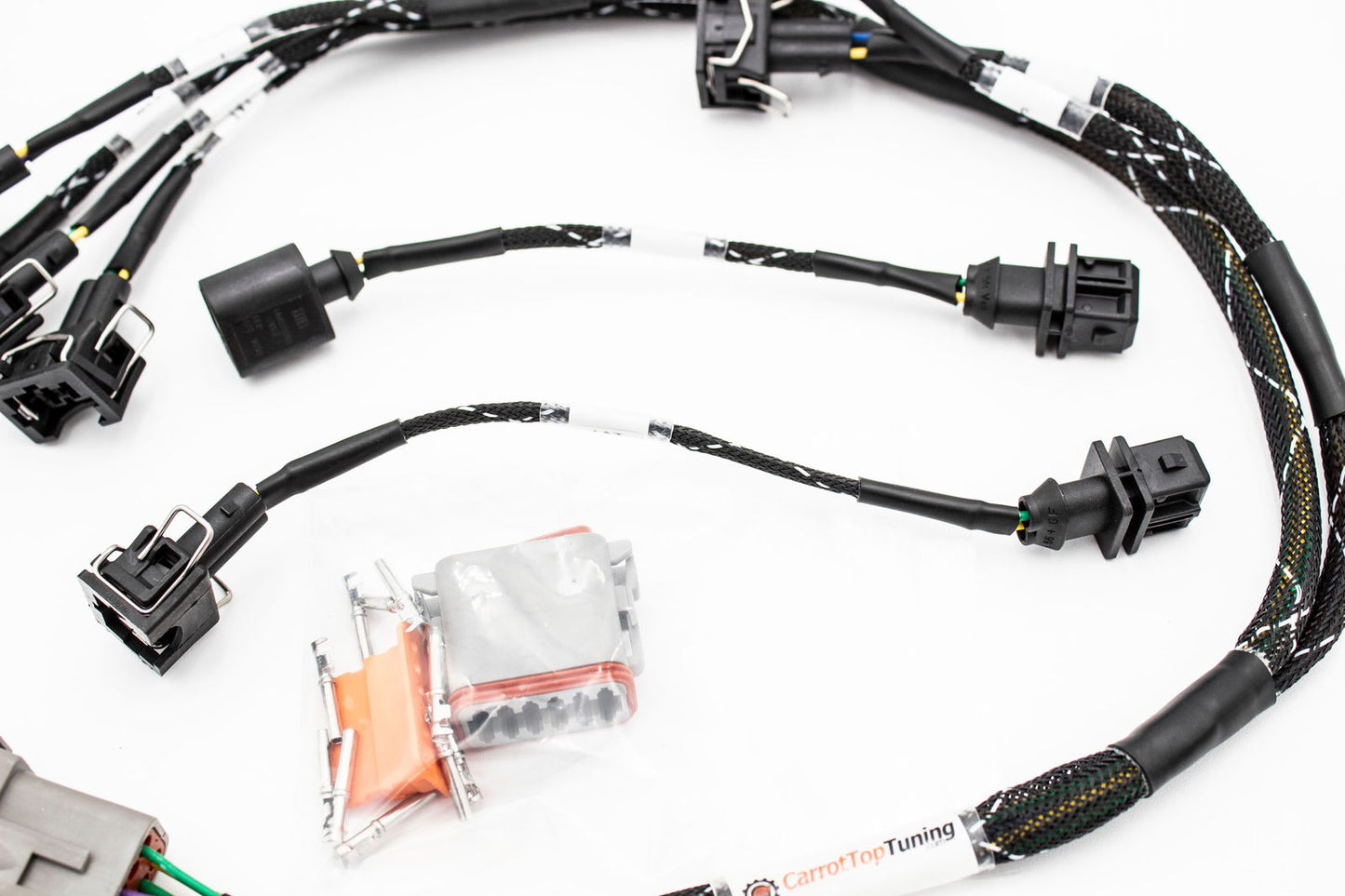 1.8T Injector Tuck Harness v2 w/ IAT, and CAM Leads | Plug n Play | VW GTI Jetta Golf | Audi TT - Carrot Top Tuning