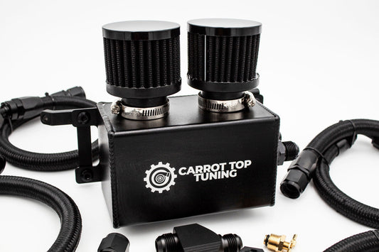 1.8T PnP Dual Breather Oil Catch Can Kit for CTT Cast or Billet Valve Cover - VW MK4 Audi TT - Carrot Top Tuning