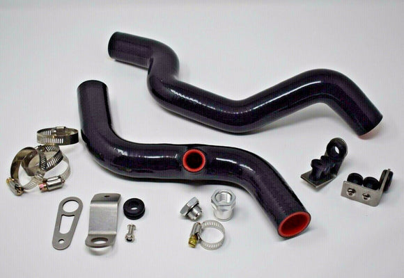K- Swap Driver Side Radiator Hose Kit W/ Brackets Fan Hose Bung K20 EG EK DC2