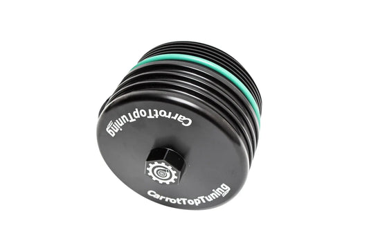 BMW Billet Oil Filter Cap | N54 N55 S55 N52 N20 N26 | Black Finish Carrot Top Tuning