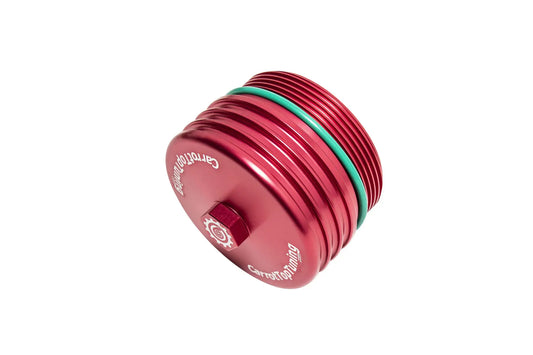 BMW Billet Oil Filter Cap | N54 N55 S55 N52 N20 N26 | Red Finish Carrot Top Tuning
