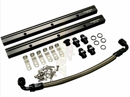 Billet LS Fuel Rail Kit For Aftermarket Intake Manifold LS3 V8 EFI AN8 Line JSR-DRP