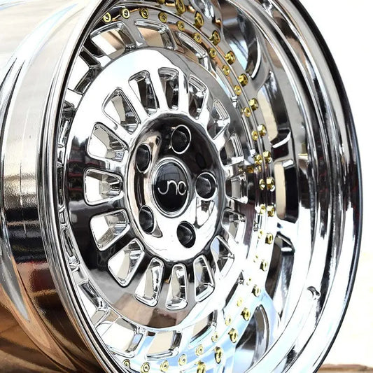 JNC046 Platinum w/ Chrome Rivets JNC Wheels