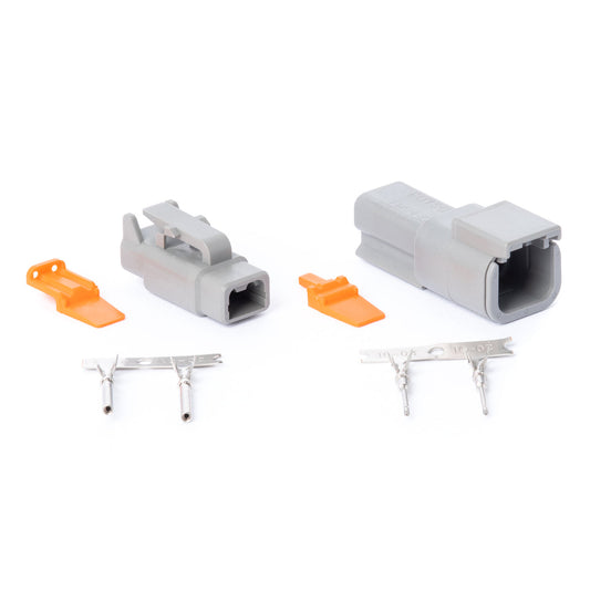 Deutsch DTM Socket/Pin Mating Pair Connector Kit Male + Female (Gray)