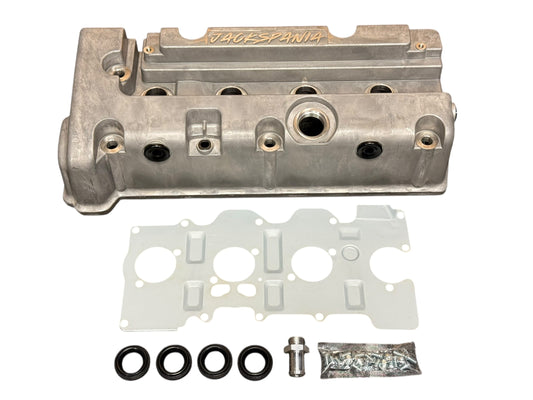 Cast Aluminum K Series Vented Valve Cover Baffle K20 K24 AN10 For Honda Acura