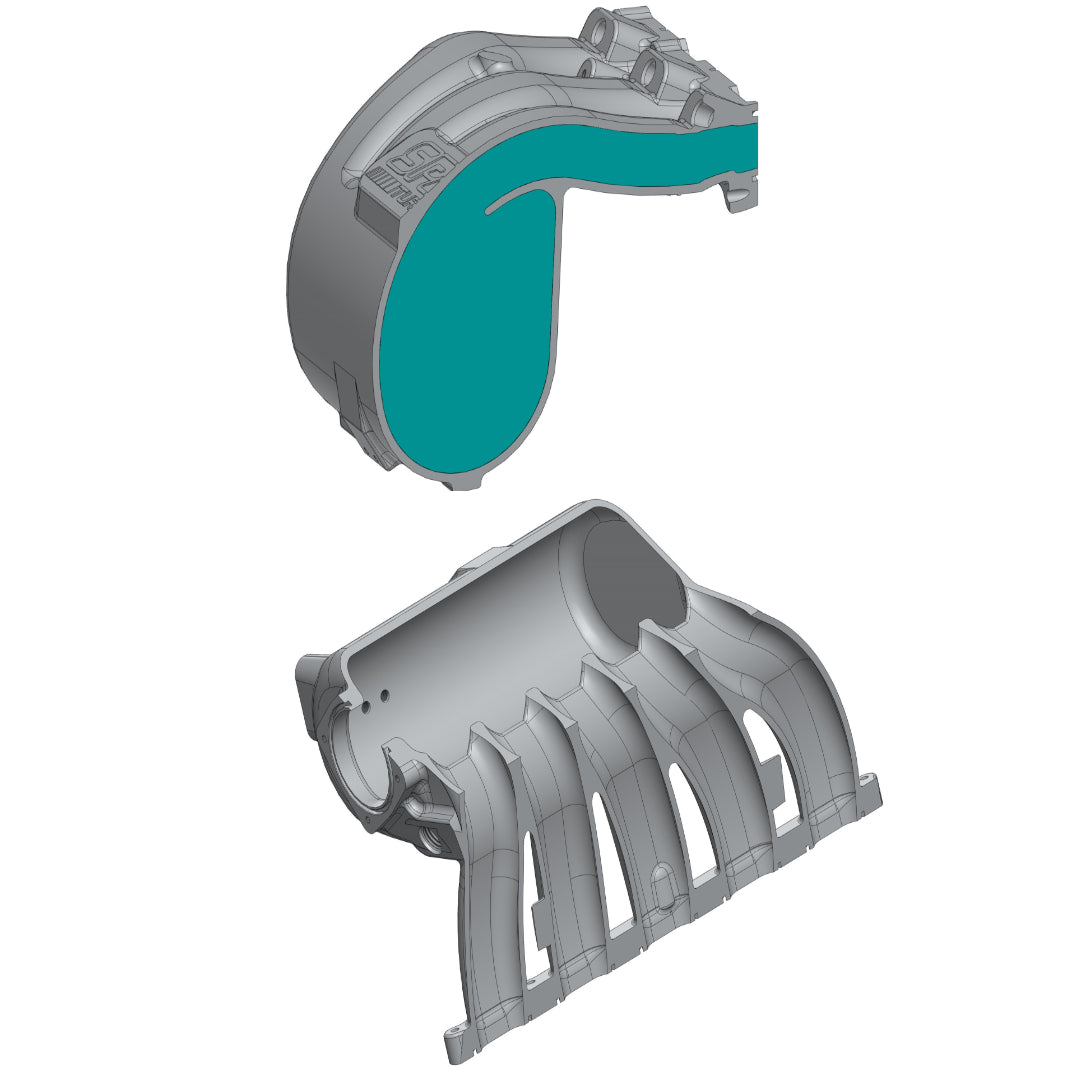 VW 2.5L 5 CYLINDER 20V 07K CAST ALUMINUM INTAKE MANIFOLD - WITH 5 INJECTORS FUEL RAIL - PRE SALE