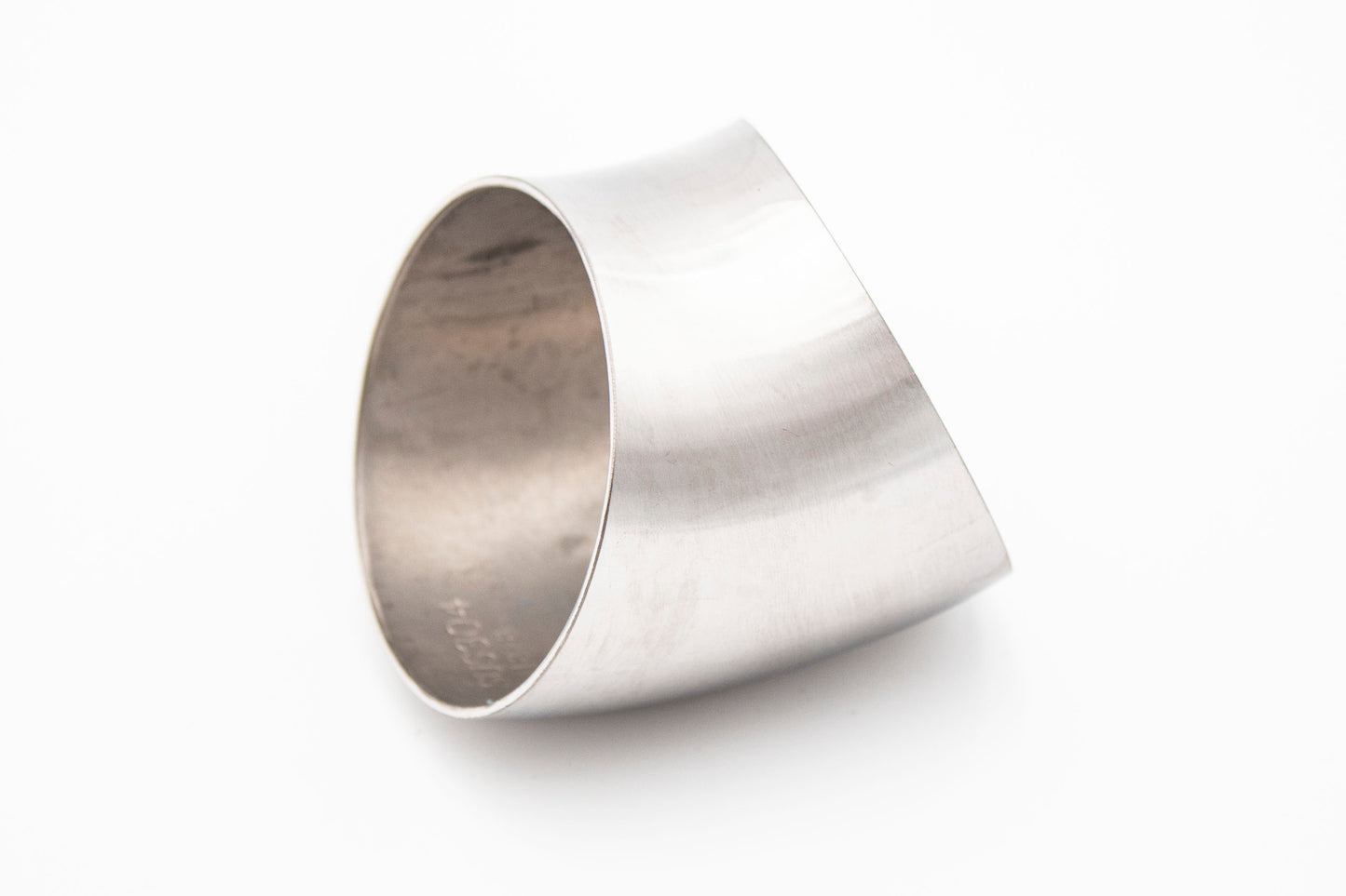 2.500” 16GA 1.5mm Tight Radius 45° Mandrel Bend - (2.500" / 1D CLR) - Brushed Finish - 304 SS Stainless