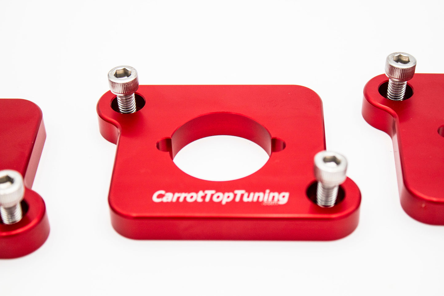 CNC Billet 1.8T to 2.0T / R8 Coil Pack Adapters Spacers VW GTI JETTA GOLF PASSAT | AUDI A4 A6 TT | Red