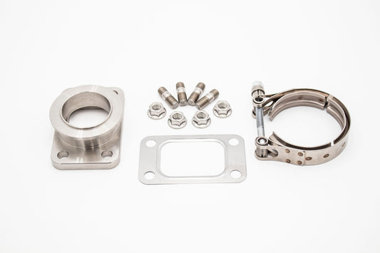 T3 to V-Band for GT, GTX, G-Series, Precision PTE TIAL Turbo Adapter Flange Kit - SS304 Billet