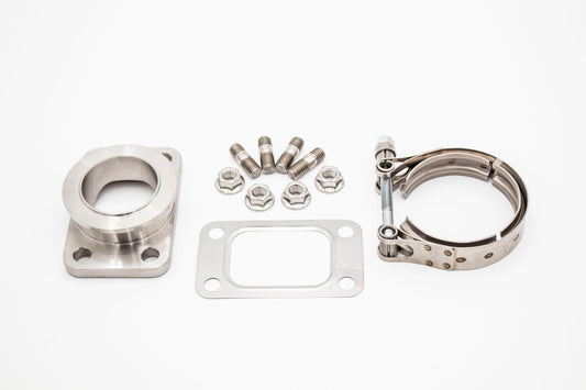 T3 to V-Band for GT, GTX, G-Series, Precision PTE TIAL Turbo Adapter Flange Kit - SS304 Cast