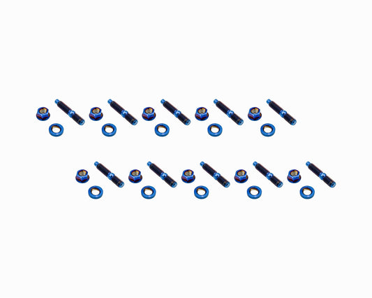 Burnt Titanium Exhaust/Intake Manifold Stud Kit 6PT – M8x1.25x45mm – Honda Acura B/D/F/H/J Series – 10 Piece Set