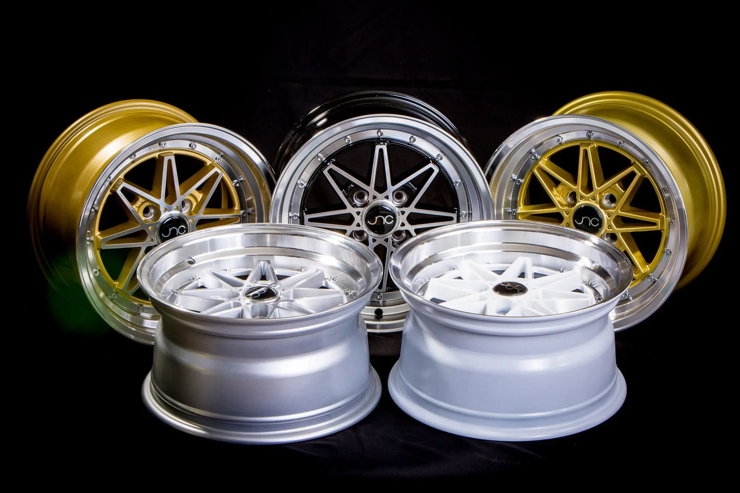 JNC002 Gold Machined Lip JNC Wheels