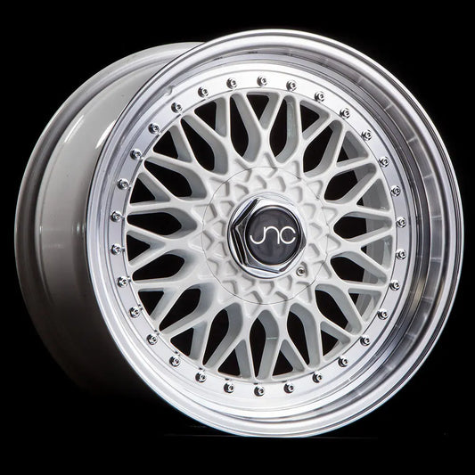JNC004 White Machined Lip JNC Wheels
