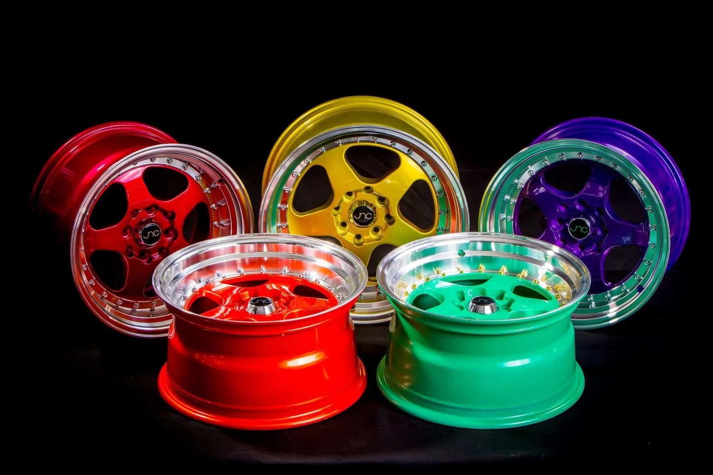 JNC010 White Machined Lip JNC Wheels