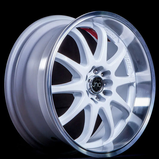 JNC019 White Machined Lip JNC Wheels
