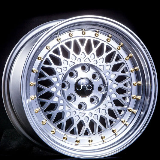 JNC031 Silver Machined Face(Chrome Rivets) JNC Wheels