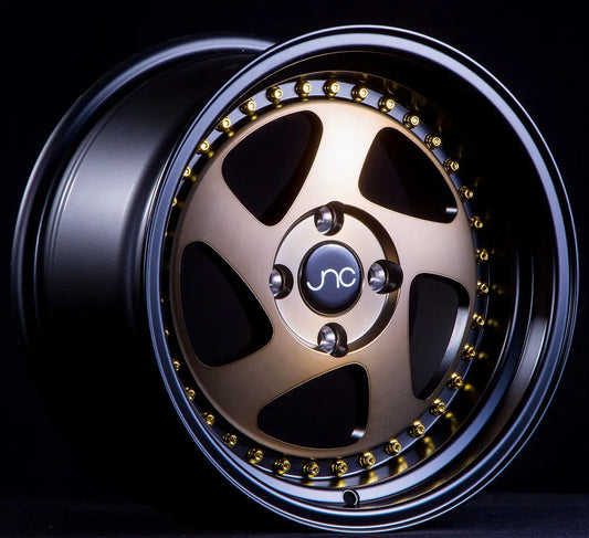JNC034 Matte Bronze Black Lip Gold Rivets JNC Wheels