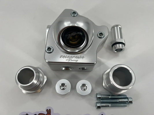 K20 K24 K Series Direct Water Pump Mount V2 Swivel Neck Thermostat Housing 16AN JSR-DRP