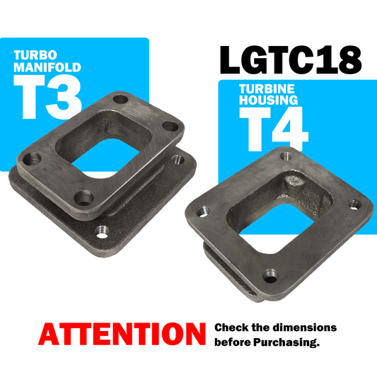 T3 for T4 cast iron flange turbocharger/turbo manifold adapter/conversion