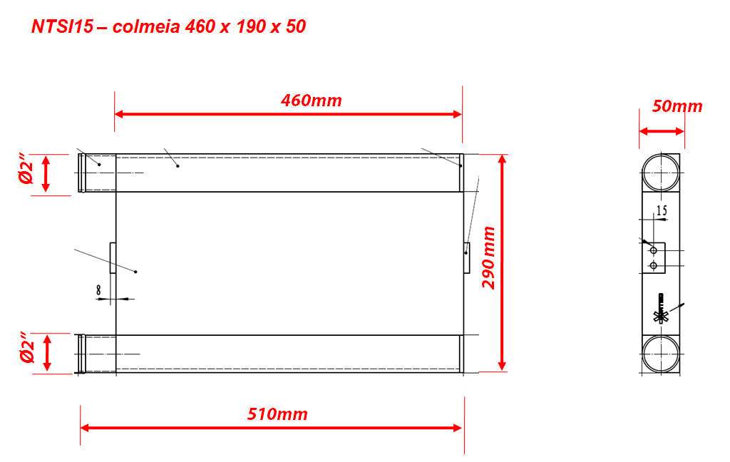 Front intercooler kit for Audi A3 1.8 Turbo 20V 150cv Blue Hose
