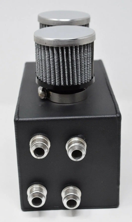 Pro Series Oil Catch Can For Honda Civic Acura Integra 4 Port -10AN Black USA JSR-DRP