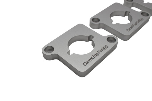 CNC Billet 1.8T to 2.0T / R8 Coil Pack Adapters VW GTI JETTA GOLF PASSAT | AUDI A4 A6 TT | Silver Carrot Top Tuning