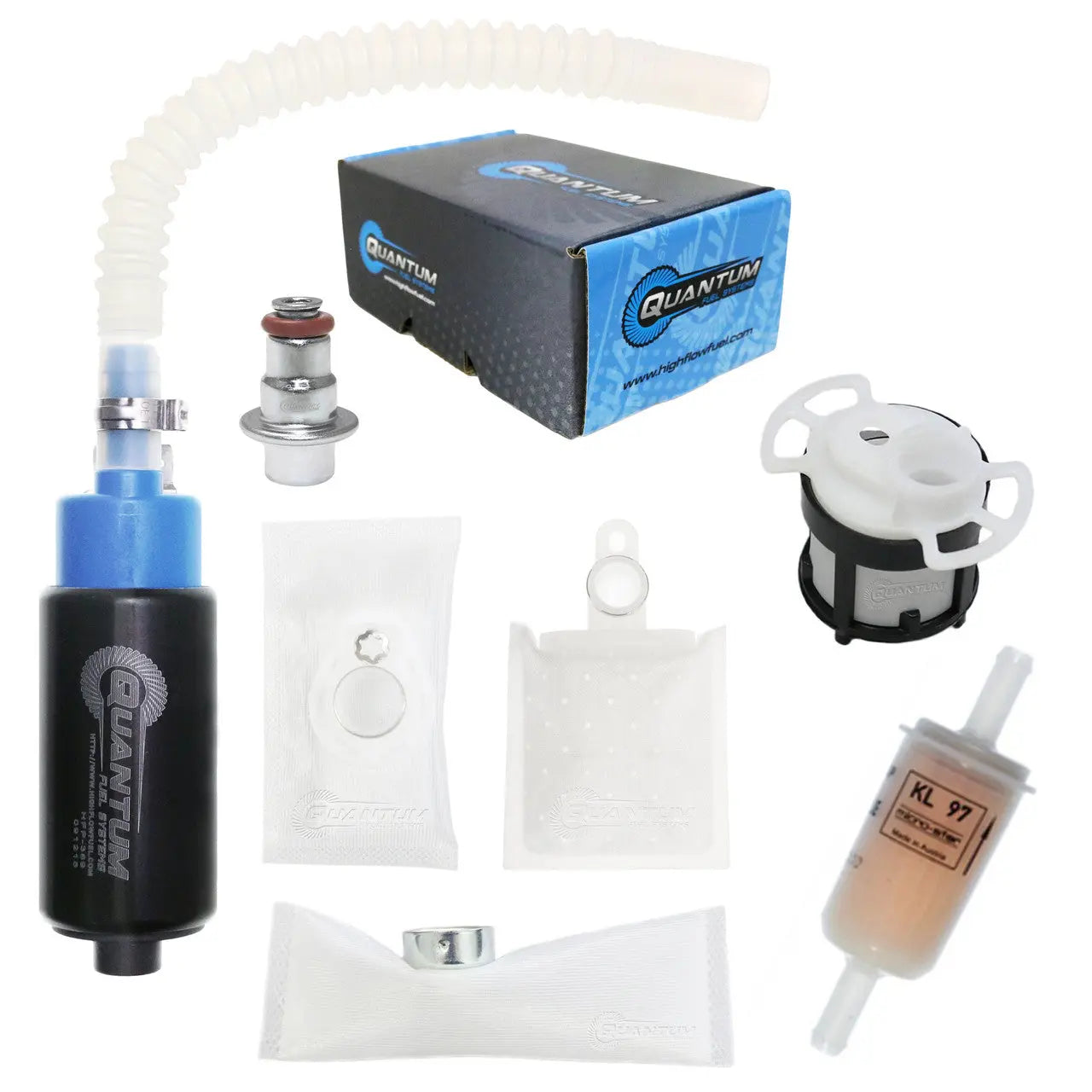 QFS In-Tank Fuel Pump w/ Regulator & Genuine Mahle Filter, HFP-389-U2RF QFS