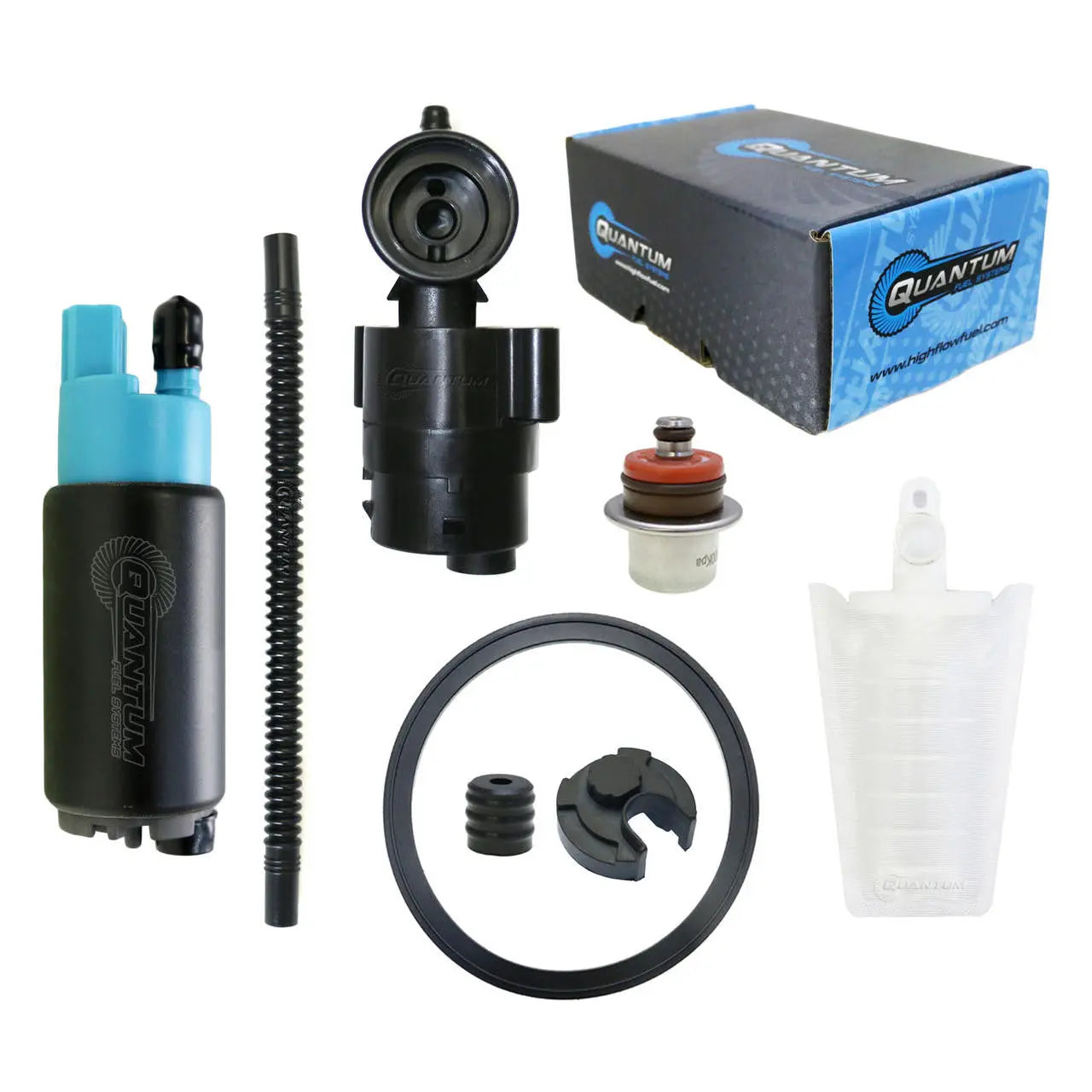 QFS OEM Replacement In-Tank EFI Fuel Pump w/ Regulator, Tank Seal, Fuel Filter, Strainer, HFP-382-PF2 QFS