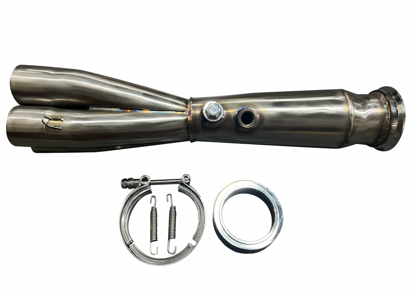 K Series K20 K24 Megaphone 4-1 Collector Merger with 3" V-Band Flange for EG EK Tri-Y Pipe DC CRX EF Si Header