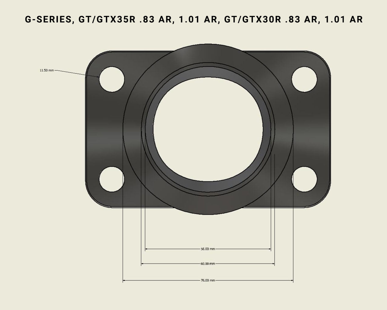 SS304 CNC Cast T3 to Turbo V-Band (VBand) Inlet Adapter Flange V2