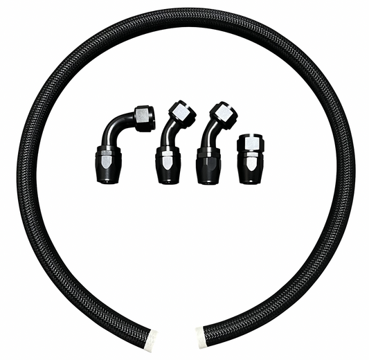 Racing Tucked Coolant Radiator -16 AN Hose and Fitting Kit K B H D F J Series