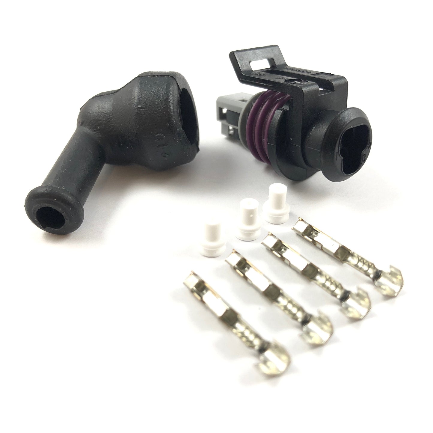 Delphi GT150 3-Pin Pressure Sensor Connector Plug Clip Kit w/ Boot