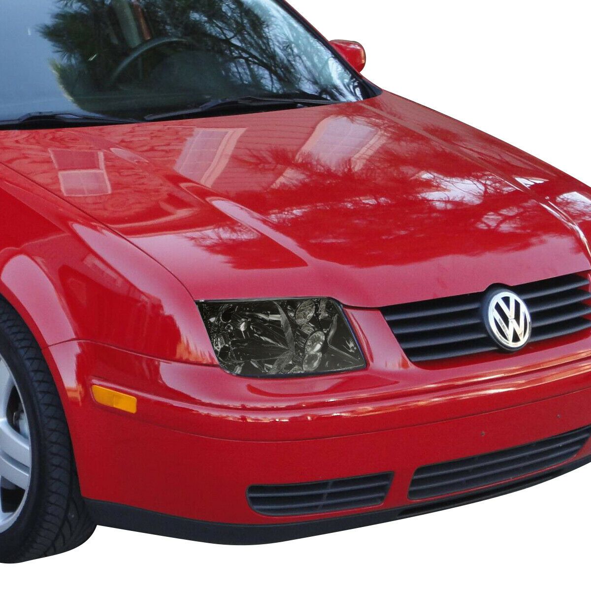 Fit 1999-2005 VW Jetta Mk4 Pair Smoked Housing Clear Lens Headlight w/Fog Lamp DPTMOTORSPORT