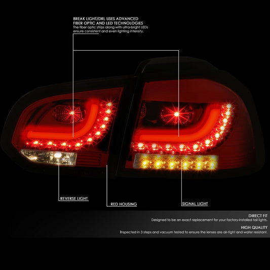 For 2010-2014 VW Volkswagen Golf Hatchback LED Tail Brake Light Stop Lamp Smoked DPTMOTORSPORT