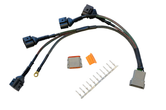 Audi VW 1.8T to 2.0T FSI Coil Conversion Harness Kit – ICM Delete with Billet Adapter Plates (A4, Golf, Jetta, Passat)