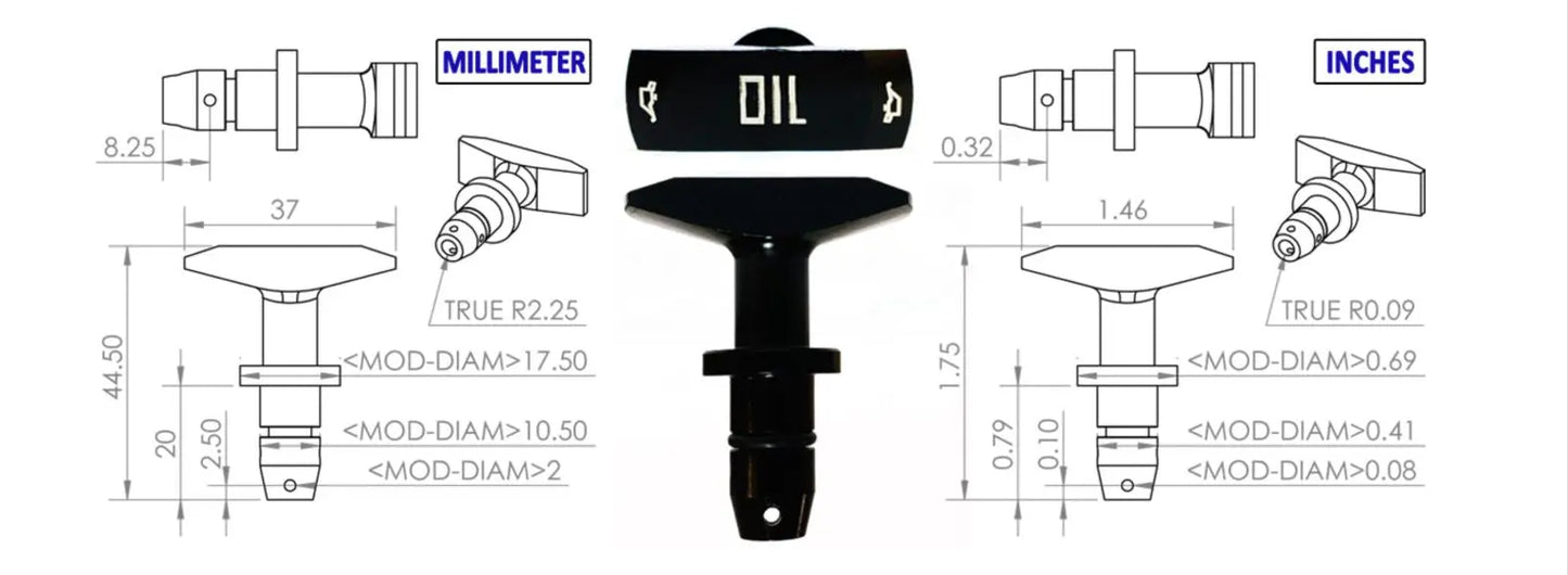 1999-2011 Black Billet Aluminum Oil Dipstick Handle Ford Mustang GT V8 GT500 USA JSR-DRP