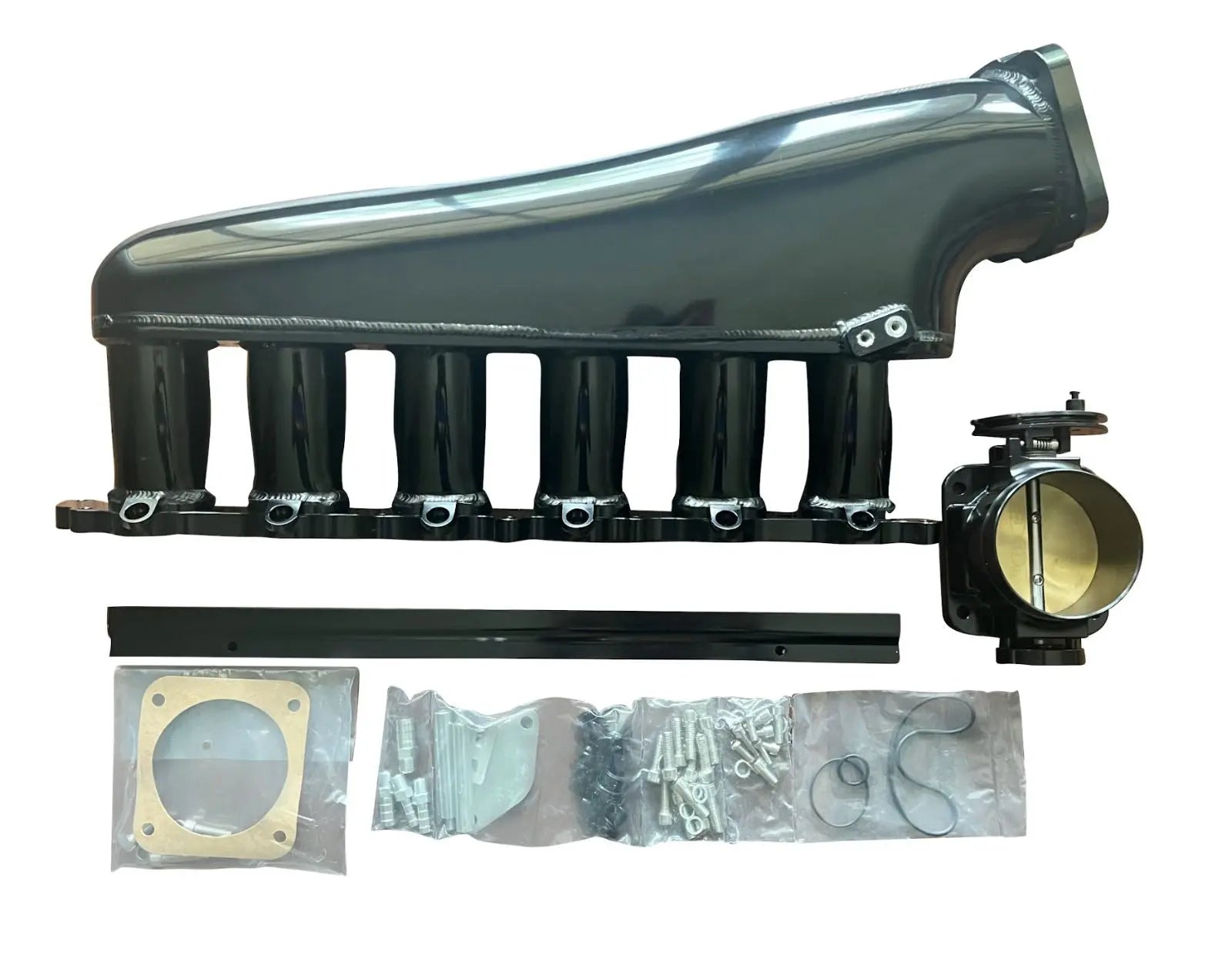 2JZ-GTE Billet Intake Manifold Fuel Rail Throttle Body 90mm TB Supra 2J Swap 2JZ JSR-DRP