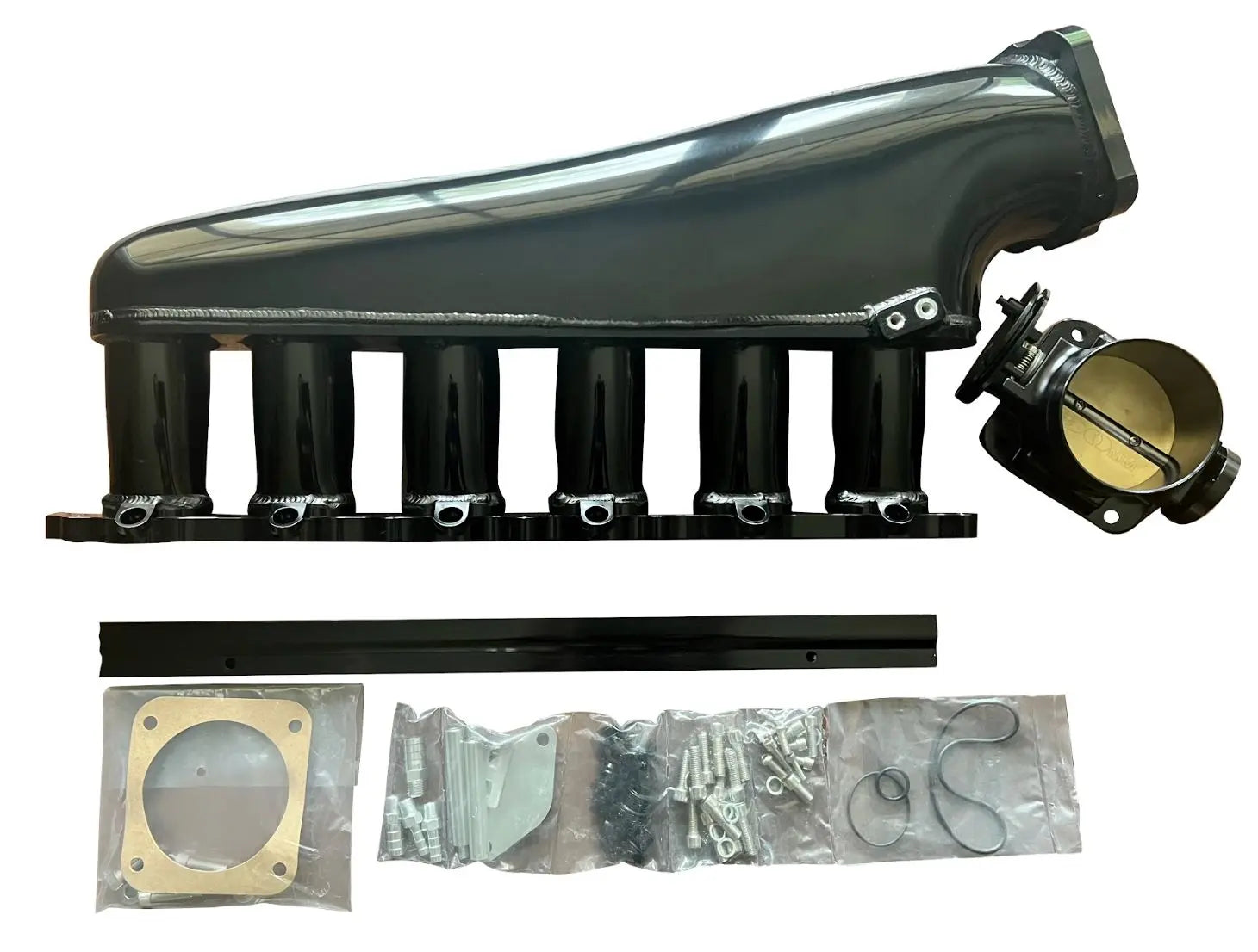 2JZ-GTE Billet Intake Manifold Fuel Rail Throttle Body 90mm TB Supra 2J Swap 2JZ JSR-DRP