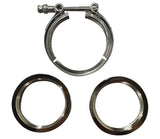 3 inch Stainless Steel V-Band Clamp SS 304 3" Flange Vband Exhaust Downpipe USA JSR-DRP