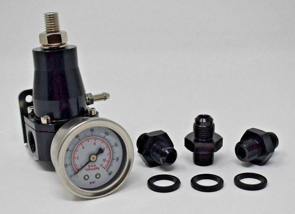30-70 Psi Universal Fuel Pressure Regulator Gauge An6 Fittings Motor K Fpr