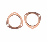 2 x 2.5” Inch Copper Header Exhaust Collector Gaskets Flanges Universal 3 Bolt