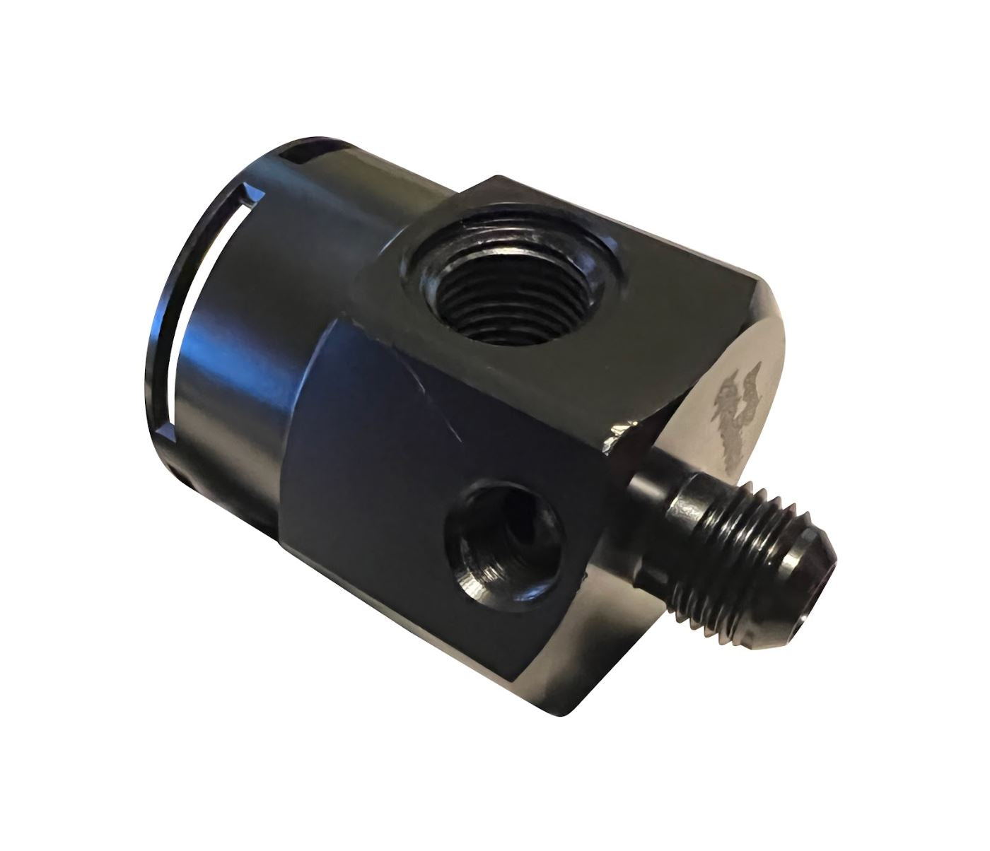 Billet Aluminum Fuel Pressure Regulator Housing Adapter for Remote Mount