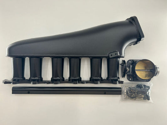 1JZGTE Billet Intake Manifold Fuel Rail Throttle Body 90mm - SILVER