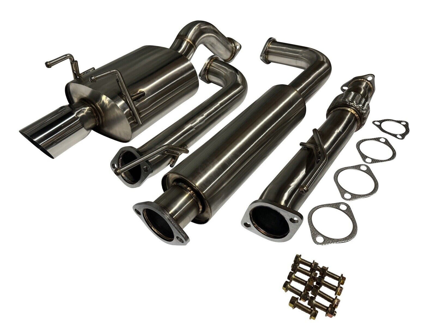 2.5” Stainless Steel Catback Exhaust Muffler For Honda Civic EK EK9 Hatch 63mm