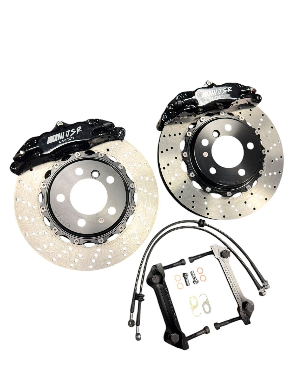 Big Brake Kit 2 Piece Drilled Rotor Caliper For BMW E46 4 Piston 2001-2006