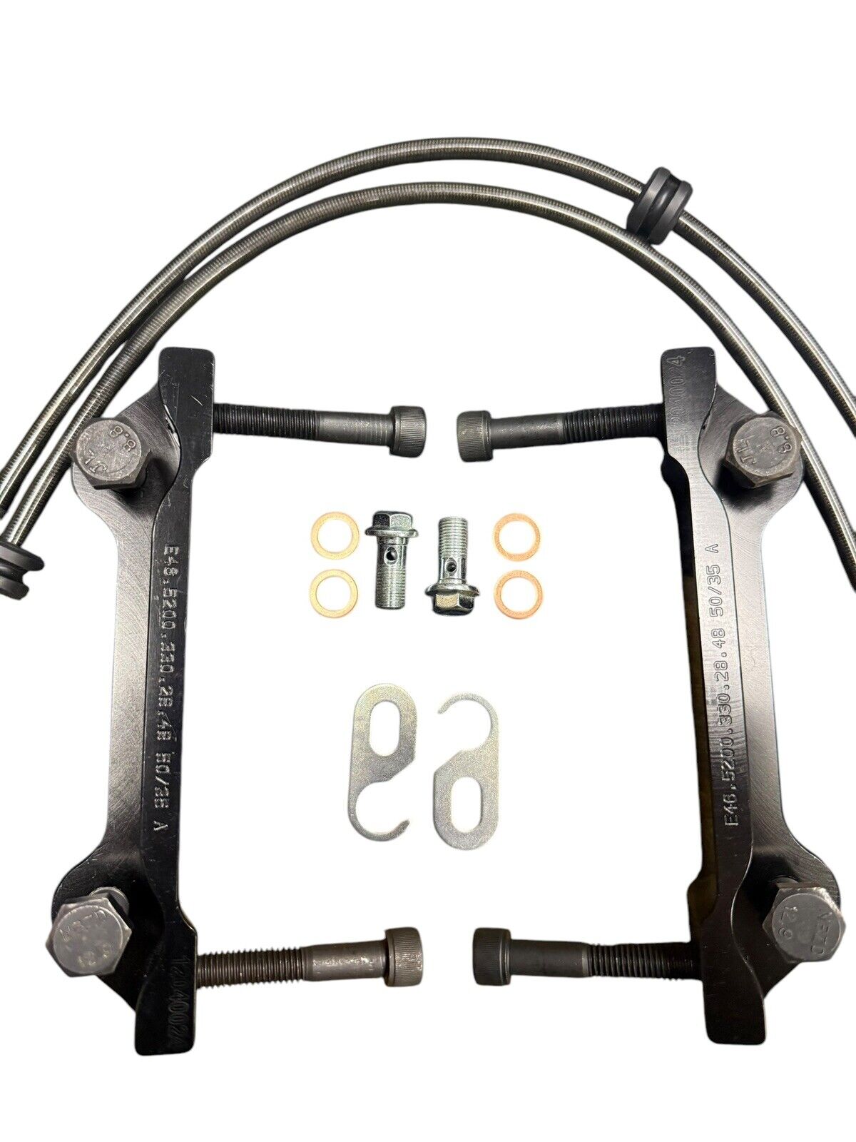 Big Brake Kit 2 Piece Drilled Rotor Caliper For BMW E46 4 Piston 2001-2006