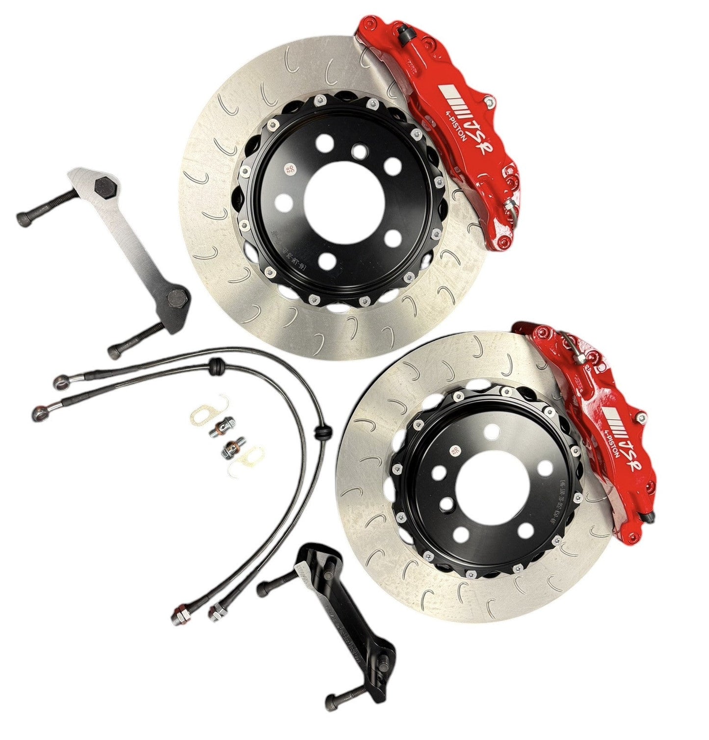 Big Brake Kit 2 Piece Drilled Rotor Caliper For BMW E46 4 Piston 2001-2006