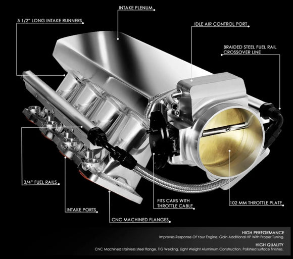 92mm LS LS1 LS2 LS6 LSX Intake Manifold Throttle Body Sheet Metal Fabricated US JSR-DRP