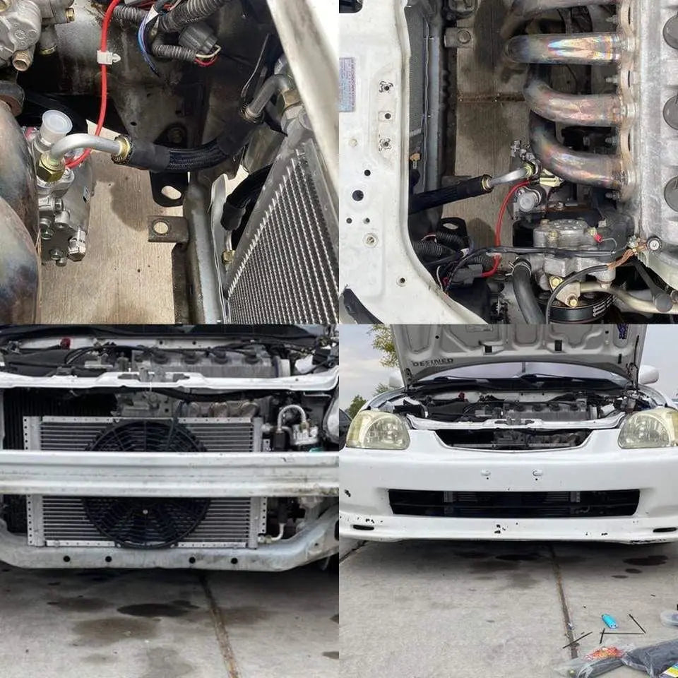 B Series AC Line Tuck Kit For Honda Acura Civic Hatch Type R EG EK B16 B18 B20 JSR-DRP