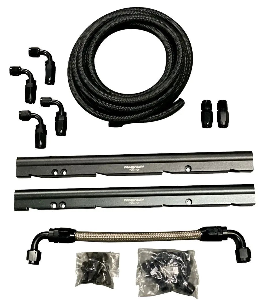 Billet LS Feed Return Fuel Rail Kit GM LS3 V8 OE Intake Manifold Direct Fit AN8 JSR-DRP